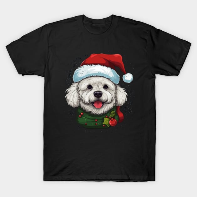 Bichon Frise Christmas T-Shirt by JH Mart